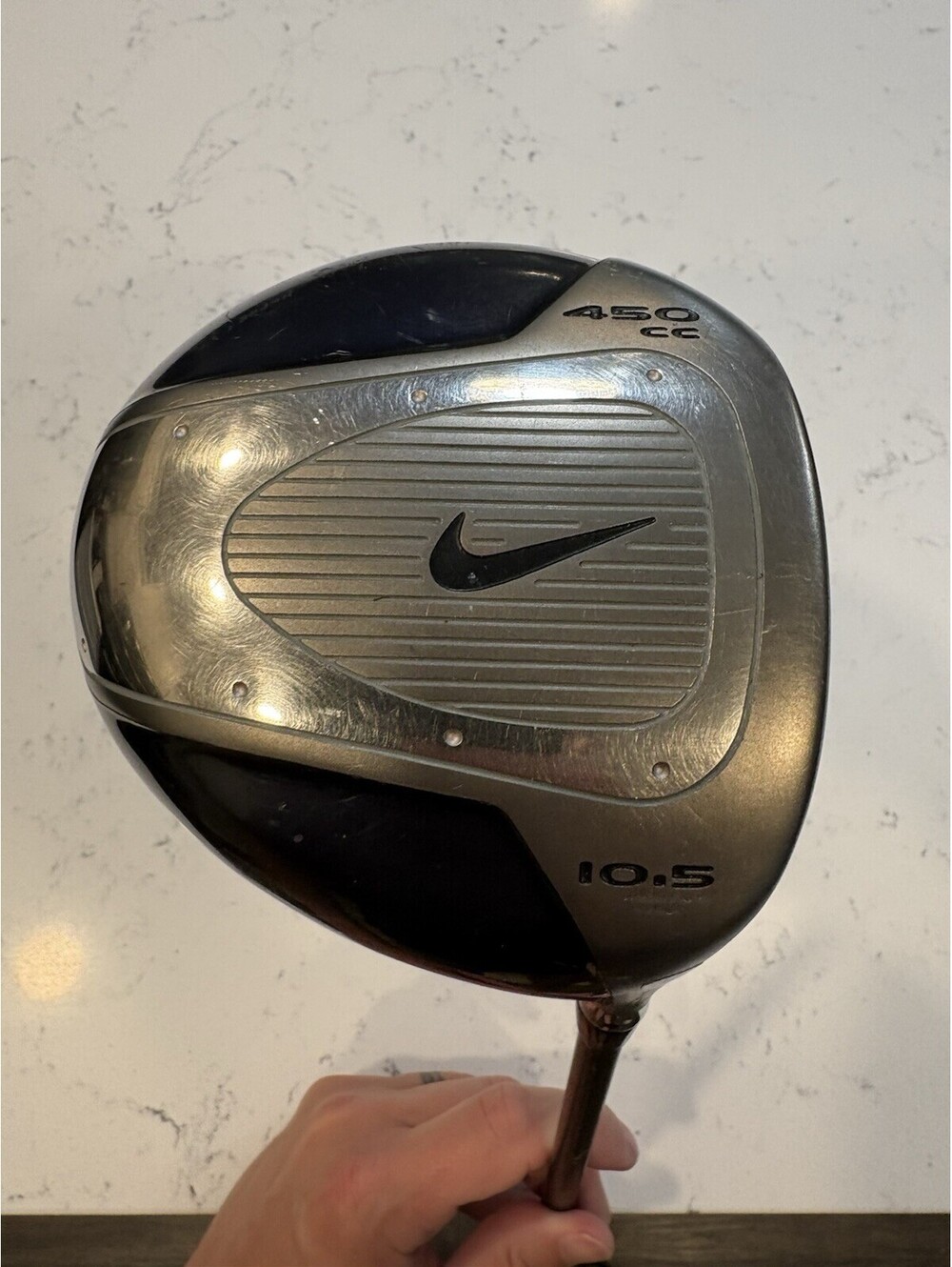 Nike Blue Titanium 450cc Driver 10.5° Stiff Flex Graphite Shaft Right Hand
